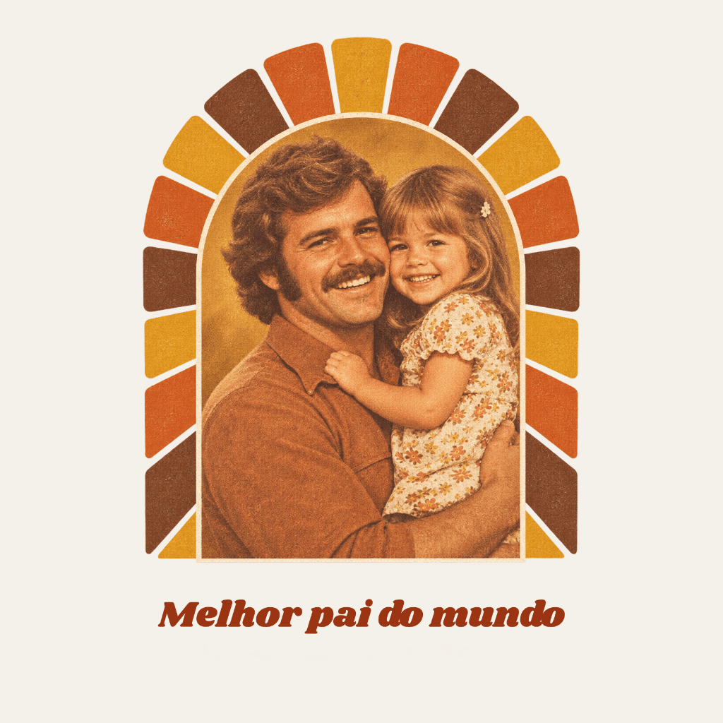 A estampa da foto vintage em arco, com a frase, foto 3 de 3