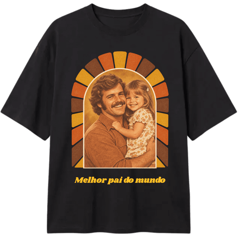 Camiseta preta com foto vintage em arco, foto 2 de 3