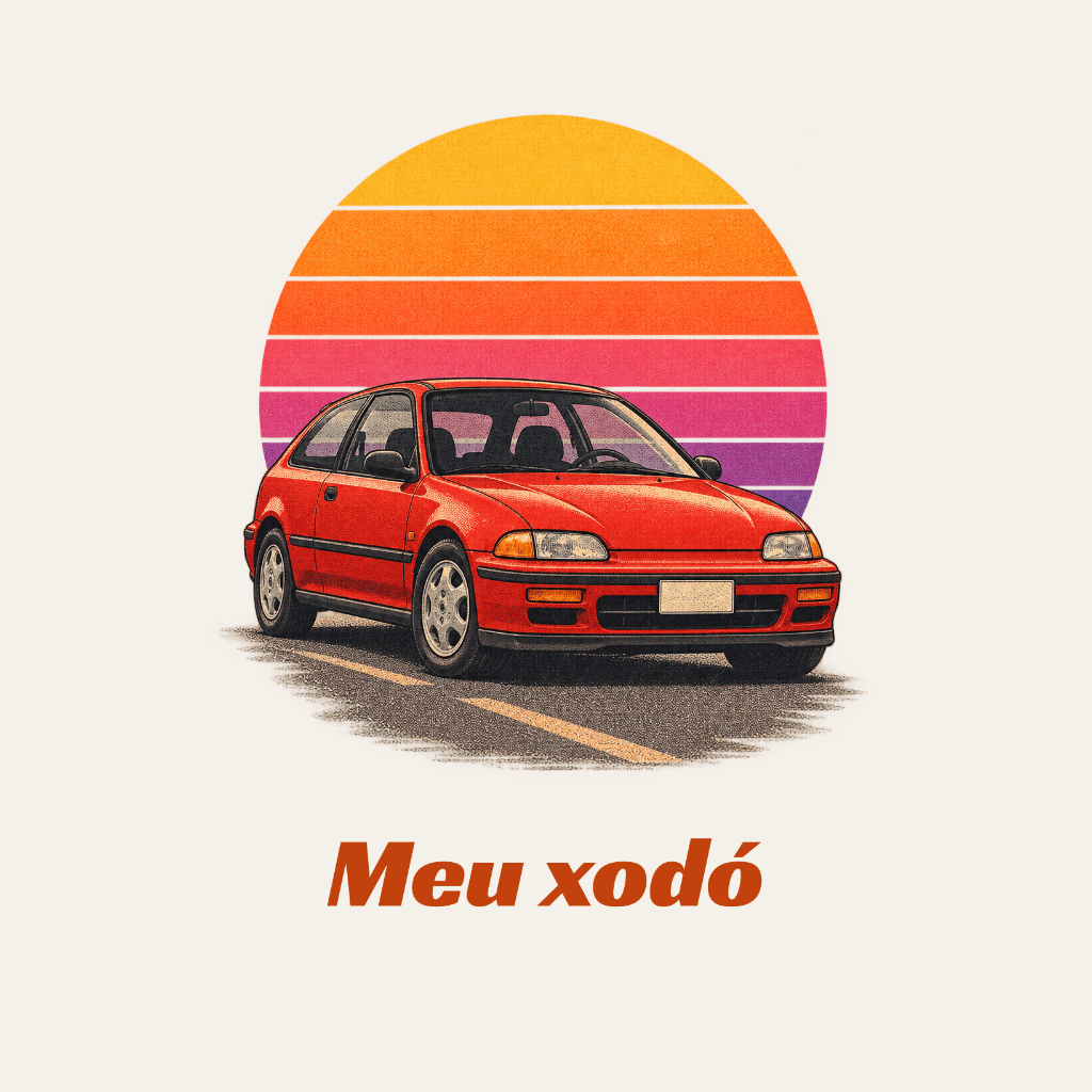 A estampa do carro em pôster retrô, foto 3 de 3